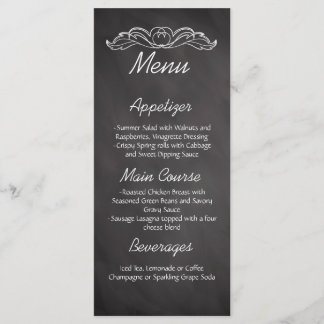 Slate Chalkboard Wedding Menu