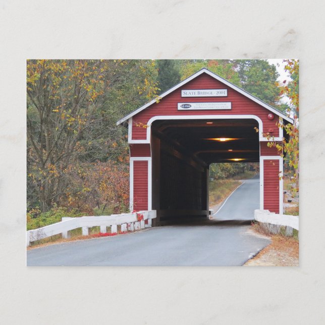 Slate Covered Bridge Postcard (Front)