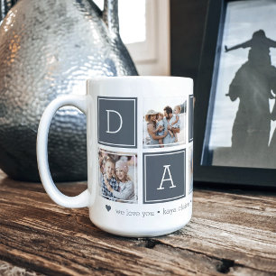 Slate Custom Daddy 5 Photo Colorblock Collage Coffee Mug