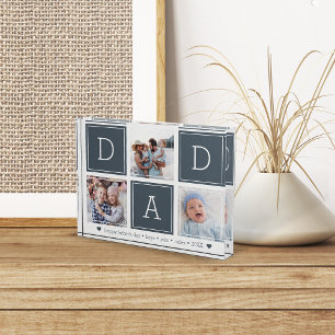 Slate   DAD Colorblock Collage Photo Block