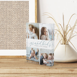 Slate Grandkids Make Life Grand Collage Photo Block