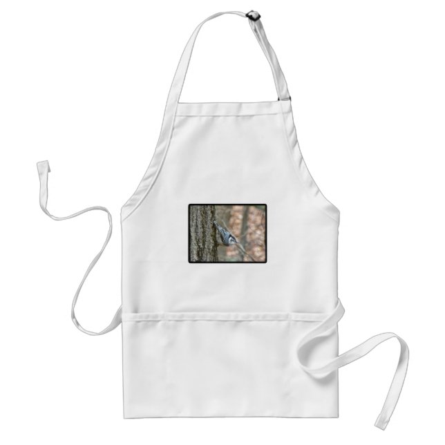 Slate Gray Nuthatch Songbird Coordinated Items Standard Apron (Front)