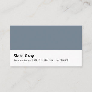 Slate Gray   "Stone and Strength" Business Card