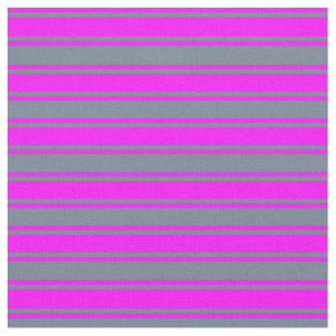 Slate Grey and Fuchsia Lined Pattern Fabric
