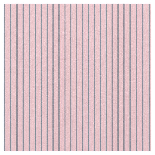 Slate Grey and Pink Lined Pattern Fabric (Close Up)
