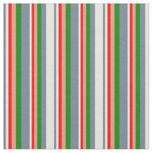 Slate Grey, Beige, Red, Dark Salmon, and Green Fabric