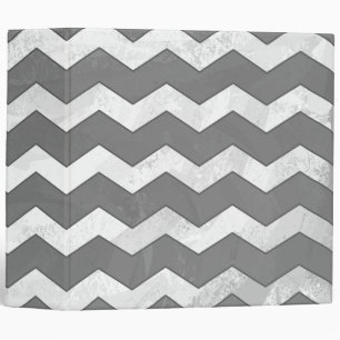 Slate Grey Chevron Pattern Binder