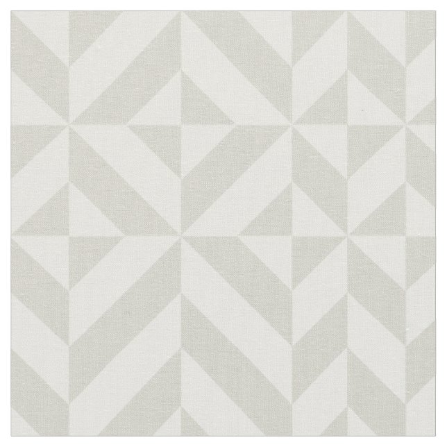 Slate Grey Geometric Deco Cube Pattern Fabric (Close Up)