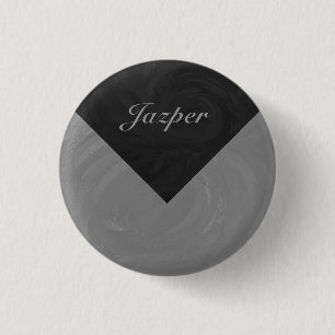 Slate Grey Monogram 1 Inch Round Button