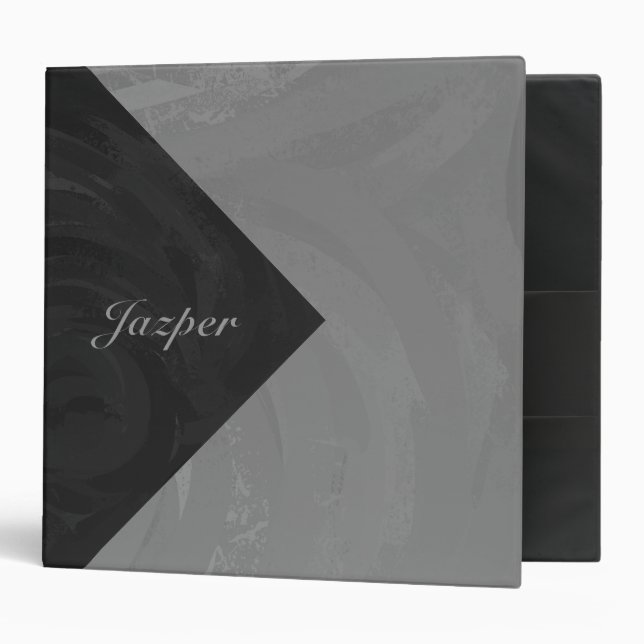 Slate Grey Monogram Binder (Front/Inside)