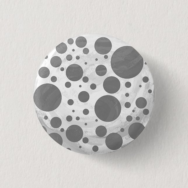 Slate Grey Polka Dot Pattern 1 Inch Round Button (Front)
