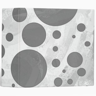 Slate Grey Polka Dot Pattern Binder