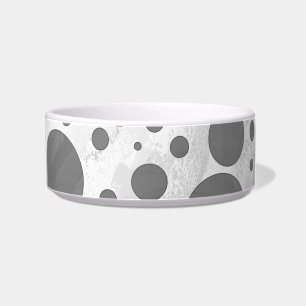 Slate Grey Polka Dot Pattern Bowl