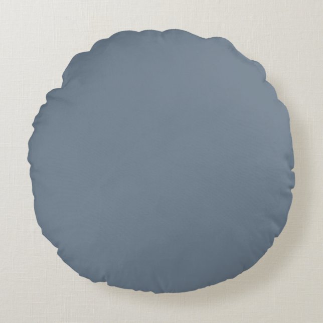 Slate Grey Round Pillow (Front)