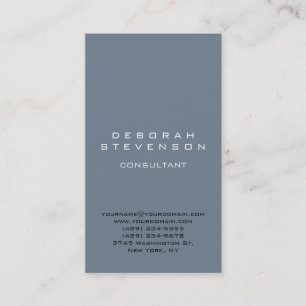 Slate Grey Vertical Charming Business Card
