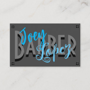 Slate Grey w/Bold Barber Logo/Your Name on Business Card