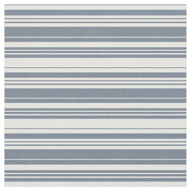 Slate Grey & White Lines Fabric (Close Up)