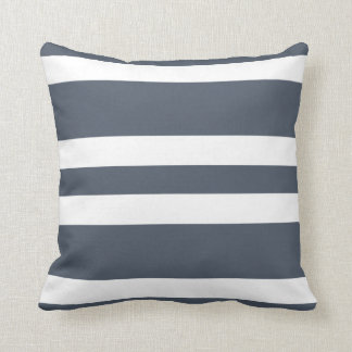Slate Grey & White Stripe Couch Pillow Gift