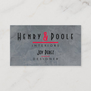 Slate Interior Design Company Business Cards