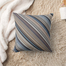 Slate Pebbles Blue and Brown Stripe and Plaid