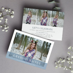 Slate Photo Graduation Announcement & Invitation