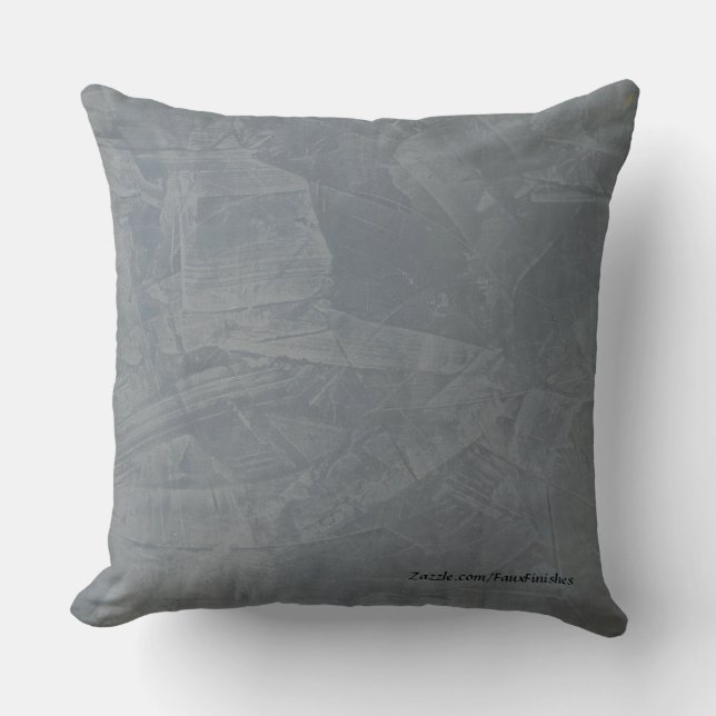 Slate Plaster Faux Stone Pattern Throw Pillows (Front)