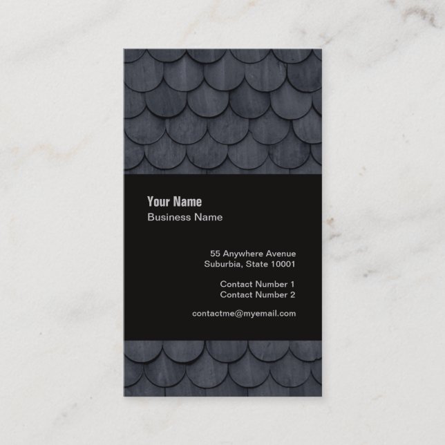 Slate Roof Tiler Slater Template Business Card (Front)