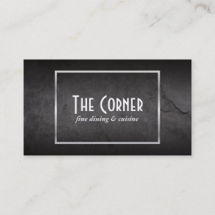 Slate Silver Frame Business Card