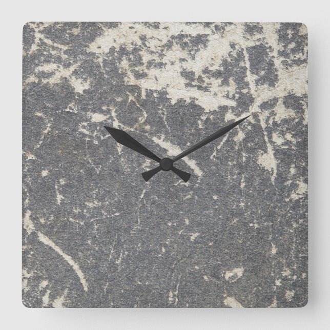 Slate, Stone, Granite Square Wall Clock (Front)