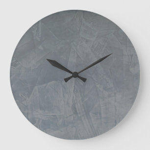Slate Venetian Plaster Faux Finish Large Clock