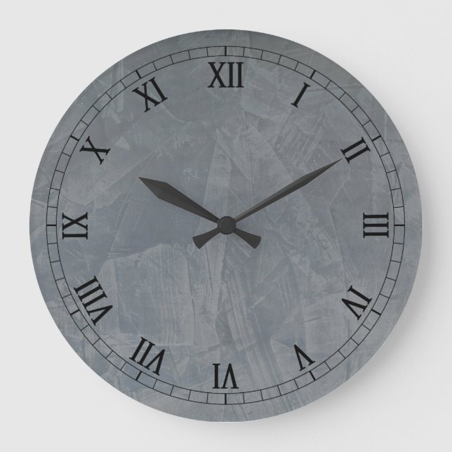 Slate Venetian Plaster Faux Finishes Wallclock (Front)