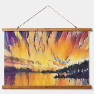 Slatine Sunset Over Adriatic Coast Art Hanging Tapestry