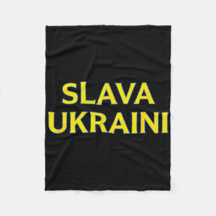 Slava Ukraini – Bold Ukrainian Colors Support Ukra Fleece Blanket