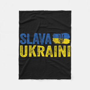 Slava Ukraini Glory To Ukraine1 Fleece Blanket