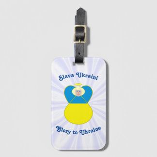 Slava Ukraini Glory to Ukraine Angel Luggage Tag