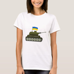 Slava Ukraini Glory To Ukraine Army Tank With Ukra