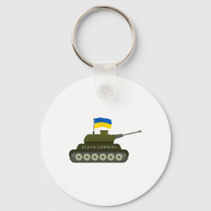 Slava Ukraini Glory To Ukraine Army Tank With Ukra Keychain