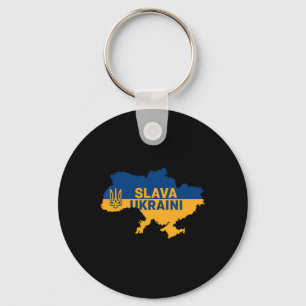 Slava Ukraini Glory To Ukraine Shirt Support Ukrai Keychain