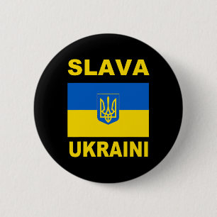 Slava Ukraini Glory To Ukraine Support Ukrainian F 2 Inch Round Button