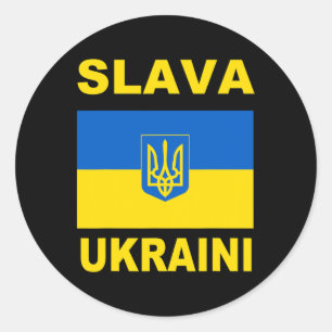 Slava Ukraini Glory To Ukraine Support Ukrainian F Classic Round Sticker