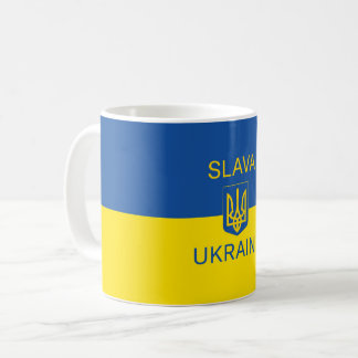 Slava Ukraini glory Ukraine war peace symbol patri Coffee Mug
