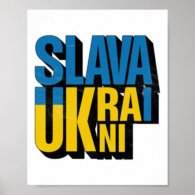 Slava Ukraini Graphic  Poster (Front)
