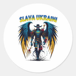 Slava Ukraini - Pro Ukrainian Ukraine Classic Round Sticker