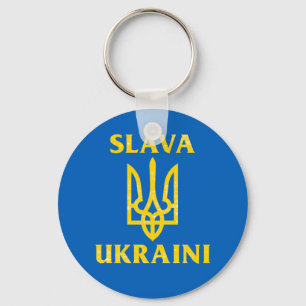 Slava Ukraini slava ukrayini Ukraine flag  Keychain