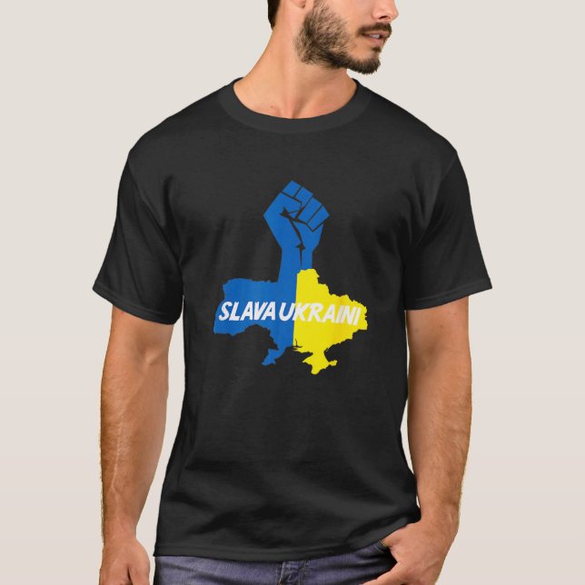 Slava Ukraini Solidarity   T-Shirt (Front)