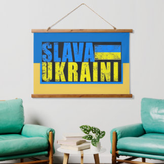 Slava Ukraini Wall Hanging Tapestry
