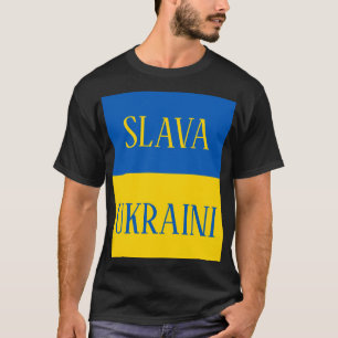 Slava Ukrainian Glory to Ukraine flag T-Shirt