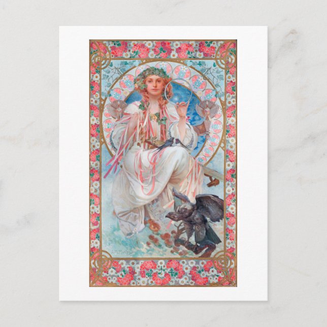 Slavia, Mucha Postcard (Front)