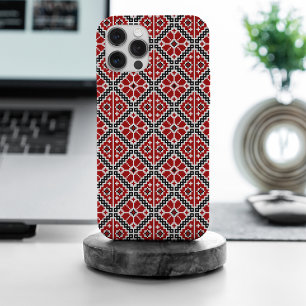 Slavic Ethnic Embroidery, Balkan Traditional iPhone 15 Pro Max Case