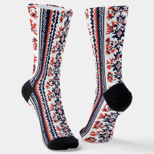 Slavic Folklore Pattern Socks